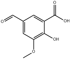 3-CARBOXY-4-HYDROXY-5-METHOXYBENZALDEHYDE 结构式
