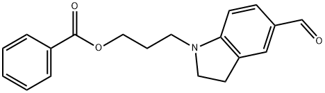 1-[3-(苯甲酰氧基)丙基]-2,3-二氢-1H-吲哚-5-甲醛 结构式