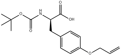 叔丁氧羰基-O-烯丙基-L-酪氨酸 结构式