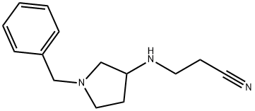 3-[(1-benzylpyrrolidin-3-yl)amino]propanenitrile 结构式