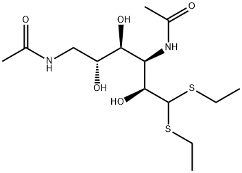 3,6-Di(acetylamino)-3,6-dideoxy-D-altro-hexose diethyl dithioacetal 结构式