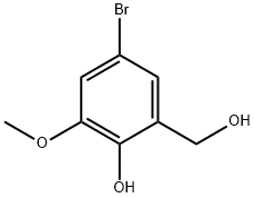 4-溴-2-(羟基甲基)-6-甲氧基苯酚 结构式