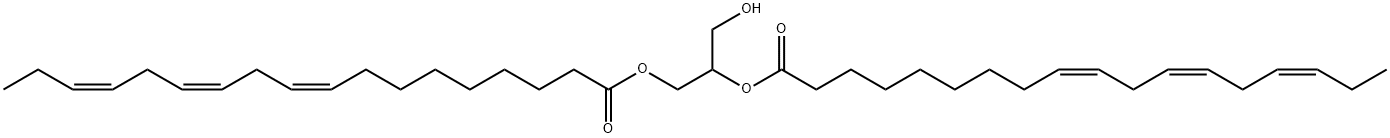 1-(hydroxymethyl)-1,2-ethanediyl bis[(9Z,12Z,15Z)-9,12,15-octadecatrienoate] 结构式