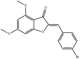 2-(4-BROMOBENZYLIDENE)-4,6-DIMETHOXYBENZOFURAN-3-ONE 结构式