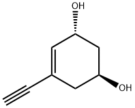 4-Cyclohexene-1,3-diol, 5-ethynyl-, (1S,3R)- (9CI) 结构式