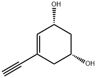 4-Cyclohexene-1,3-diol, 5-ethynyl-, (1R,3R)- (9CI) 结构式