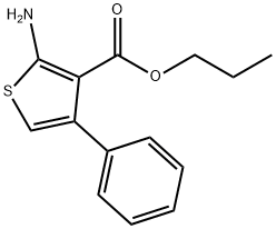 2-氨基-4-苯基-噻吩-3-羧酸丙酯 结构式