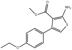 2-氨基-4-(4-乙氧基-苯基)-噻吩-3-羧酸甲酯 结构式