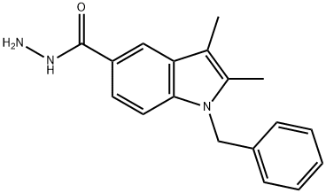 1-(苄基)-2,3-二甲基-吲哚-5-卡巴肼 结构式