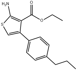 2-氨基-4-(4-丙基苯基)噻吩-3-甲酸乙酯 结构式