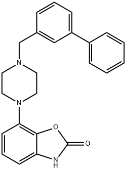 7-[4-[(3-phenylphenyl)methyl]piperazin-1-yl]-3H-benzooxazol-2-one 结构式