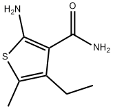 2-氨基-4-乙基-5-甲基噻吩-3-甲酰胺 结构式