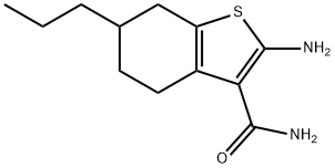 2-氨基-6-丙基-4,5,6,7-四氢苯并噻吩-3-甲酰胺 结构式