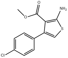 2-氨基-4-(4-氯苯基)噻吩-3-羧酸甲酯 结构式