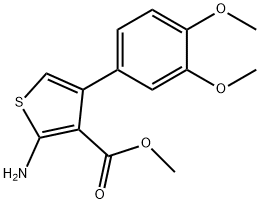 2-氨基-4-(3,4-二甲氧苯基)噻吩-3-甲酸甲酯 结构式