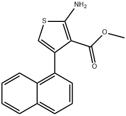 2-氨基-4-萘-1-基-噻吩-3-甲酸甲酯 结构式