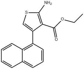 2-氨基-4-萘-1-基-噻吩-3-甲酸乙酯 结构式