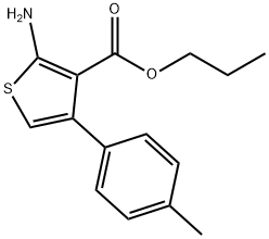 2-氨基-4-(4-甲基苯基)噻吩-3-羧酸丙酯 结构式