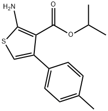 2-氨基-4-(4-甲基苯基)噻吩-3-甲酸异丙酯 结构式