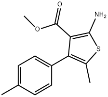 2-氨基-5-甲基-4-(4-甲基苯基)噻吩-3-羧酸甲酯 结构式