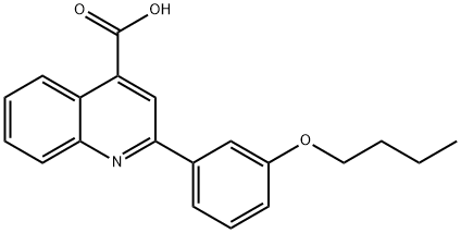 2-(3-丁氧基苯基)-喹啉-4-羧酸 结构式