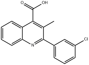 2-(3-氯苯基)-3-甲基喹啉-4-羧酸 结构式