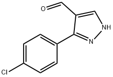 3-(4-氯-苯基)-1H-吡唑-4-甲醛 结构式