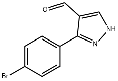 3-(4-溴苯基)-2H-吡唑-4-甲醛 结构式