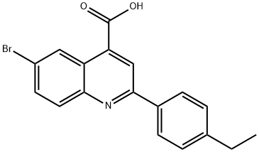 6-溴-2-(4-乙基苯基)-喹啉-4-羧酸 结构式