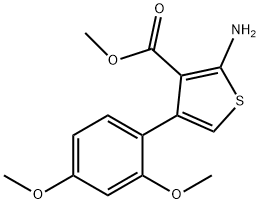 2-氨基-4-(2,4-二甲氧苯基)噻吩-3-羧酸甲酯 结构式