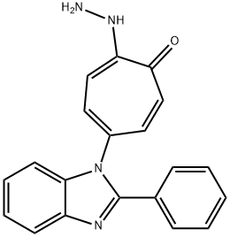 2-Hydrazino-5-(2-phenylbenzimidazolyl)tropone 结构式