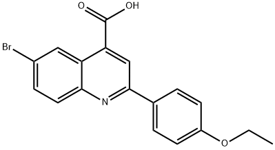 6-溴-2-(4-乙氧苯基)-喹啉-4-羧酸 结构式