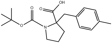 BOC-Α-(4-METHYLBENZYL)-DL-PRO-OH 结构式