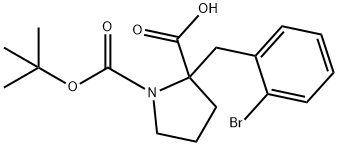 BOC-Α-(2-溴苄基)-DL-PRO-OH 结构式