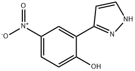 4-硝基-2-(1H-吡唑-3-基)苯酚 结构式