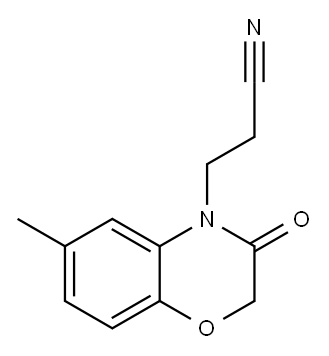 2,3-二氢-6-甲基-3-氧-4H-1,4-苯并恶嗪-4-乙基氰 结构式