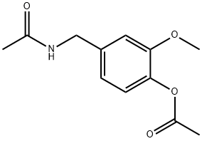 4-(乙酰氨基甲基)-2-甲氧苯基醋酸盐 结构式