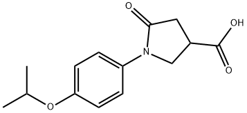 1-(4-异丙氧基苯)-5-氧代吡咯烷-3-羧酸 结构式