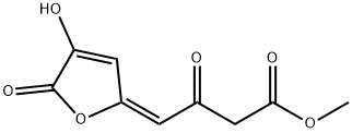 Butanoic acid, 4-(4-hydroxy-5-oxo-2(5H)-furanylidene)-3-oxo-, methyl ester, (4E)- (9CI) 结构式