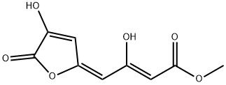 2-Butenoic acid, 3-hydroxy-4-(4-hydroxy-5-oxo-2(5H)-furanylidene)-, methyl ester, (2Z,4E)- (9CI) 结构式