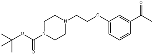 4-(2-(3-乙酰苯氧基)乙基)哌嗪-1-羧酸叔丁酯 结构式