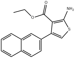 2-氨基-4-萘-2-基-噻吩-3-甲酸乙酯 结构式