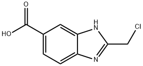 2-氯甲基-1H-苯并咪唑-5-羧酸 结构式