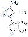 3-Amino-5-(3-indolyl)-4-pyrazolecarbonitrile 结构式