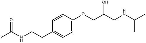 N-[2-[4-[2-Hydroxy-3-[(1-methylethyl)amino]propoxy]phenyl]ethyl]acetamide 结构式