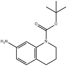 1(2H)-BOC-7-氨基-3,4-二氢喹啉 结构式