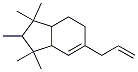 1H-Indene,2,3,3a,4,5,7a-hexahydro-1,1,2,3,3-Pentamethyl-6-(2-Propenyl)- 结构式