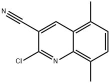 2-氯-5,8-二甲基喹啉-3-腈 结构式