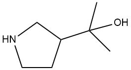 2-(吡咯烷-3-基)丙-2-醇 结构式