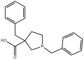 1,3-Dibenzyl-3-pyrrolidinecarboxylic acid 结构式